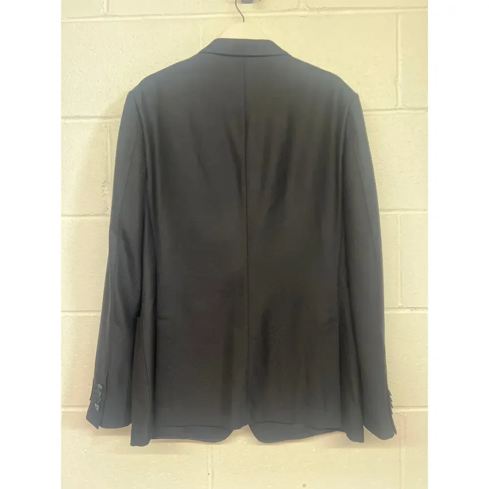 New nwt Zegna sz us 42 eu 52 black tech merino wash & go suit jacket sport coat